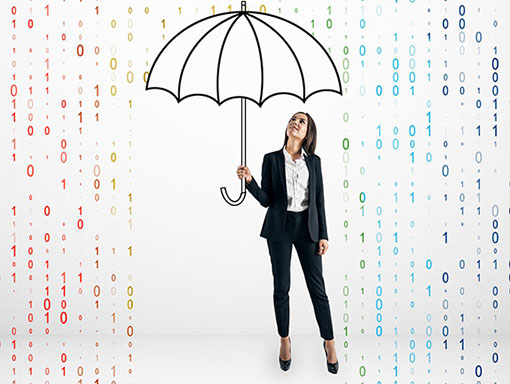 Lady holding an umbrella